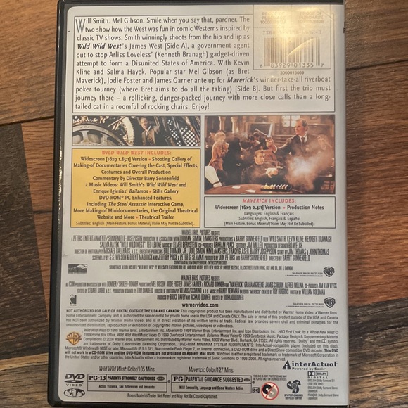 Double feature dvd Maverick and Wild Wild West - Picture 2 of 4